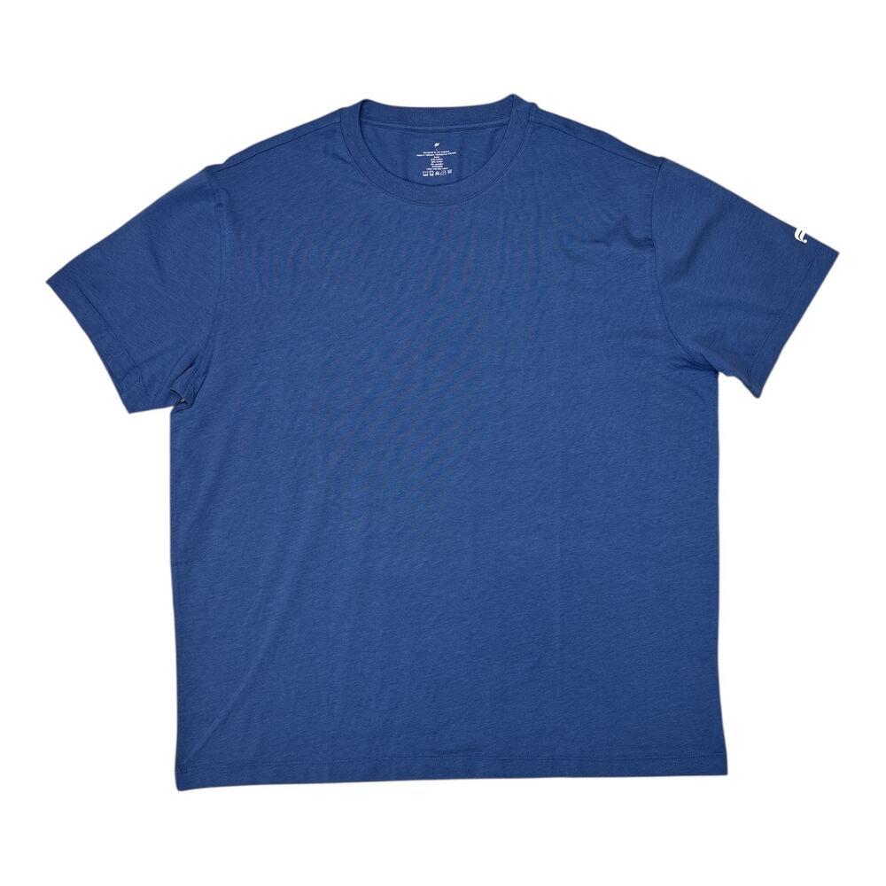 Fabletics Mens Blue Cotton Short Sleeve Crew Neck T-shirt Size Large
